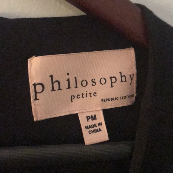 Philosophy Black Peplum Top - Picture 4 of 7